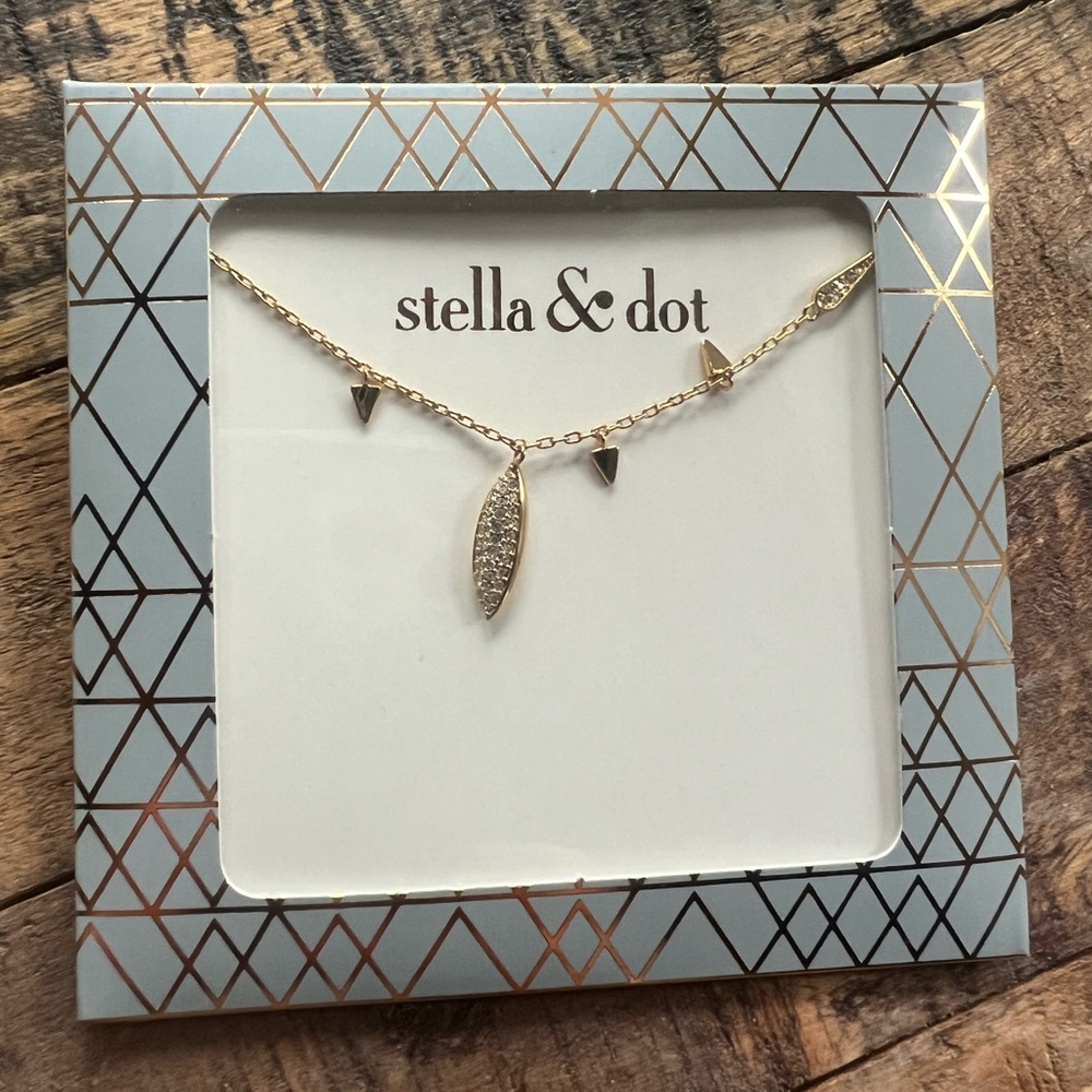 Stella & Dot Gold Necklace with Silver Accents